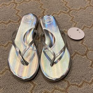 Shimmering Silver Sandals